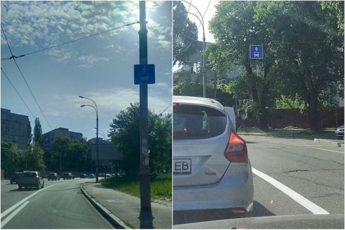 У Києві на вулиці Щусєва облаштували смугу для громадського транспорту