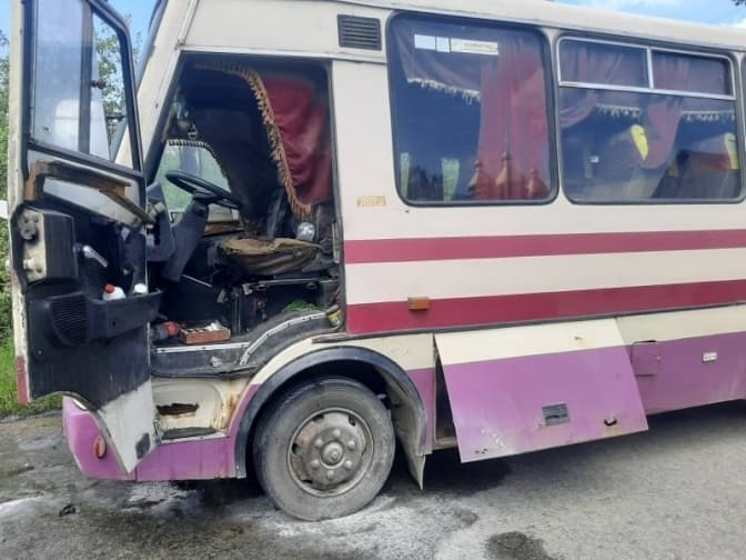 На Львівщині загорівся рейсовий автобус