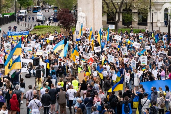У Будапешті відбулася акція на підтримку України. Фото
