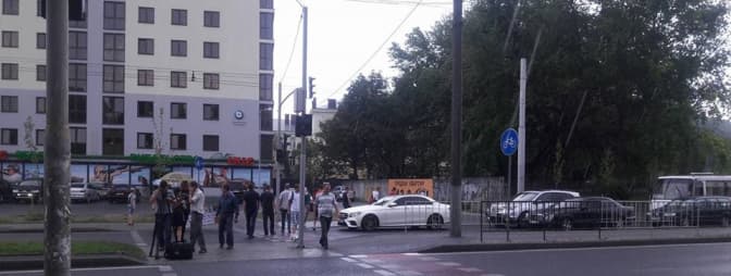 Протест на проспекті Чорновола. Фото. Відео