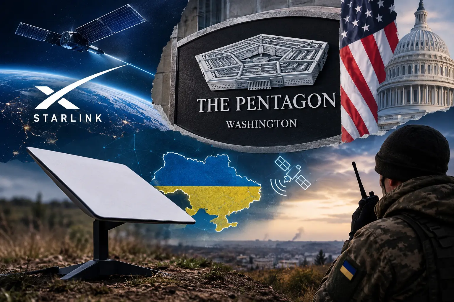 Пентагон не досліджуватиме обмеження Starlink для України / колаж ілюстративний "Твого міста"