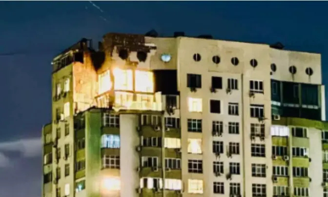 На Соломянці відновили висотку, яка постраждала через російський обстріл