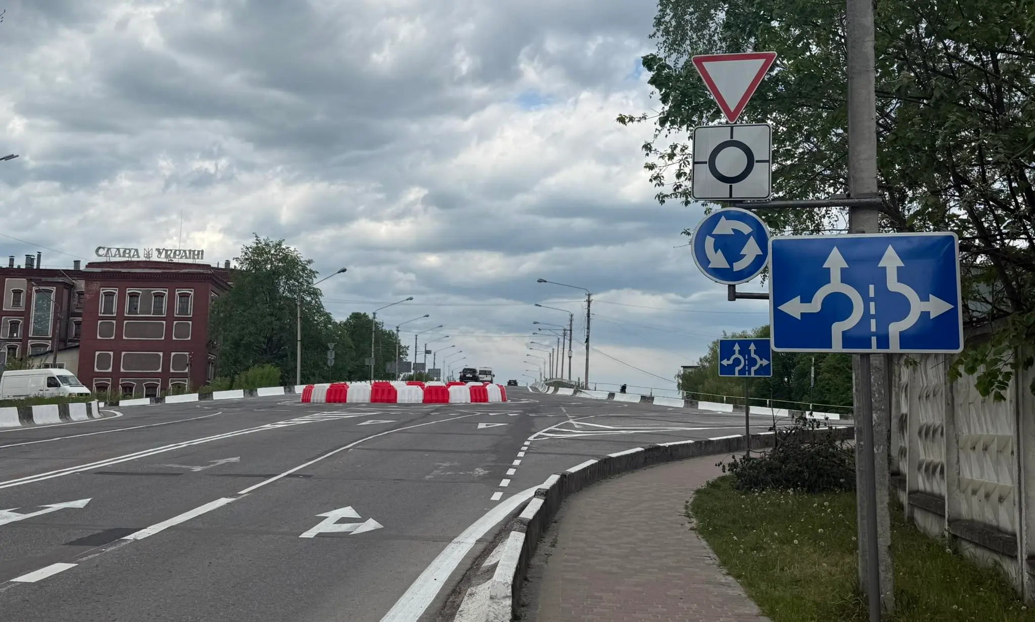 Нова розв'язка на в'їзді й виїзді зі Стрия біля Дрогобицького мосту / Фото Стрийської міськради
