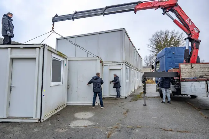 Київщина отримала перші житлові та службові модулі від Німеччини