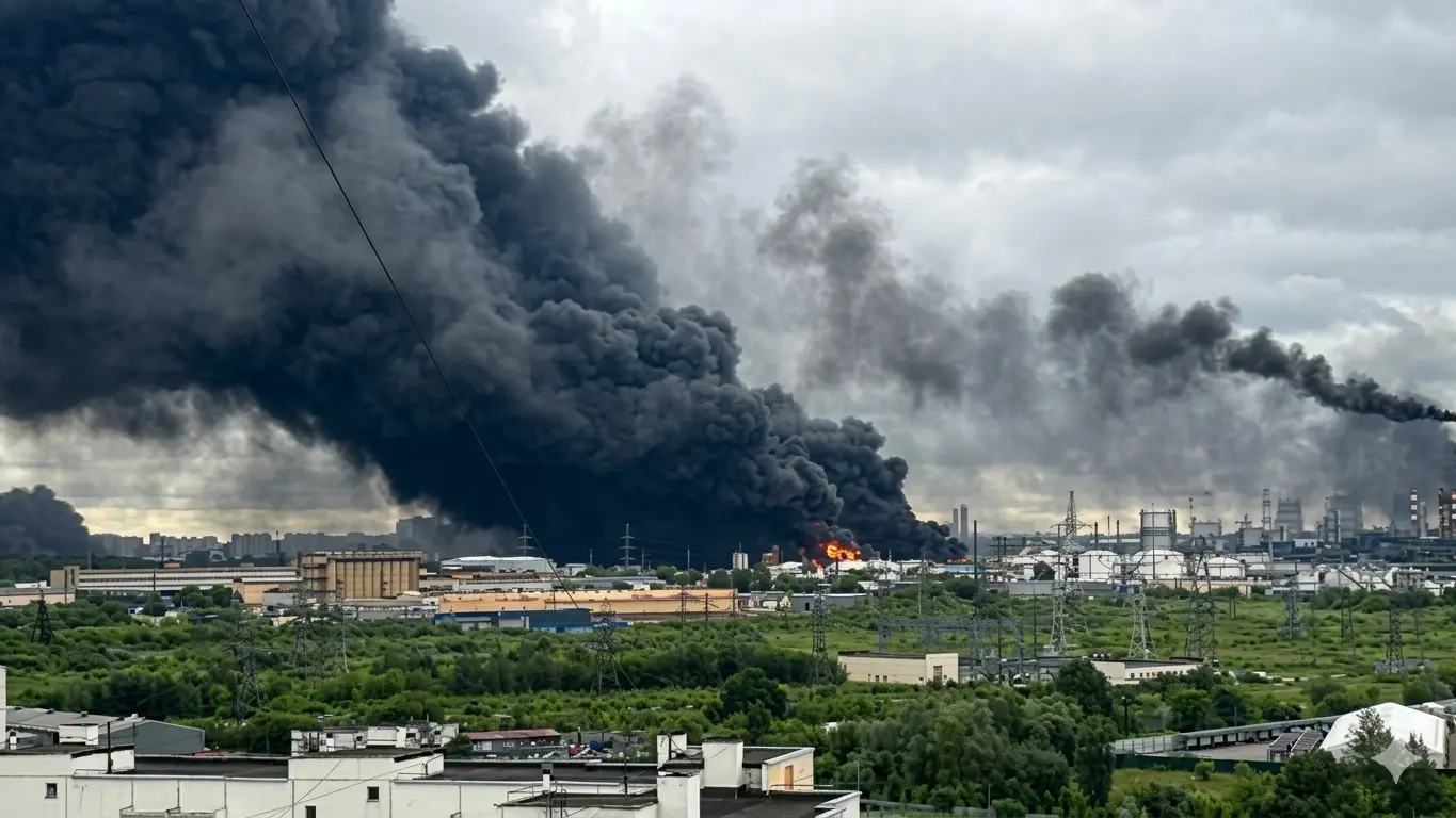 "Москва горить, треба втікати": понад 500 дронів атакували рф, у ворожій столиці знову палає критично важливий НПЗ