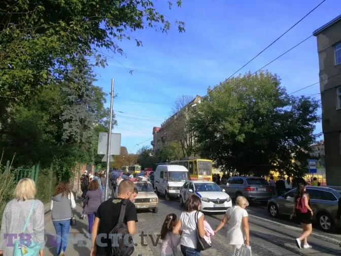 Ситуація на дорогах Львова. Аварія на вулиці Франка