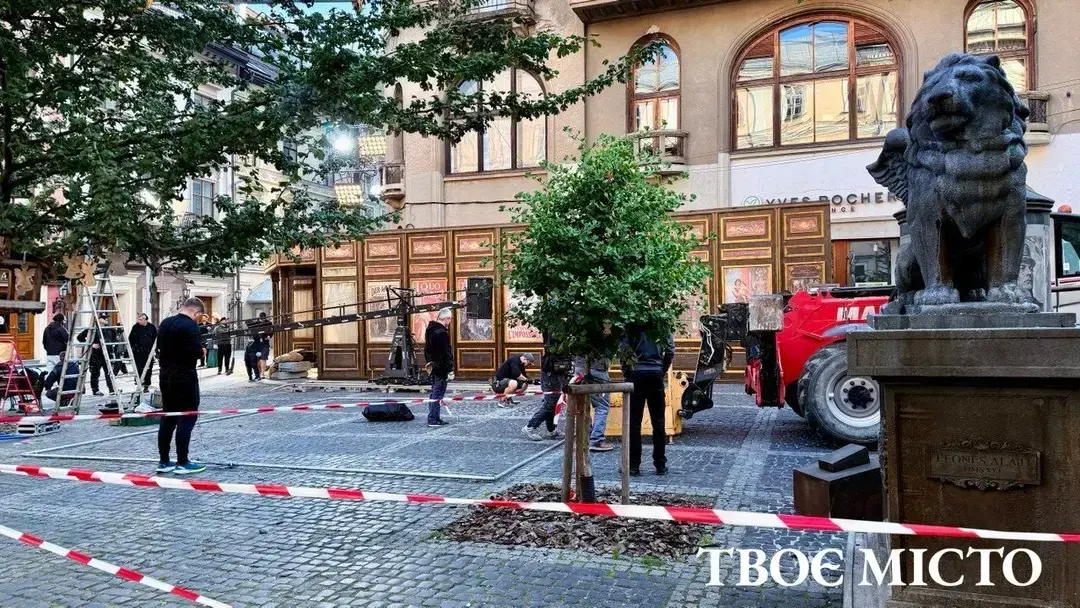 Зйомки фільму у центрі Львова / фото: Твоє місто