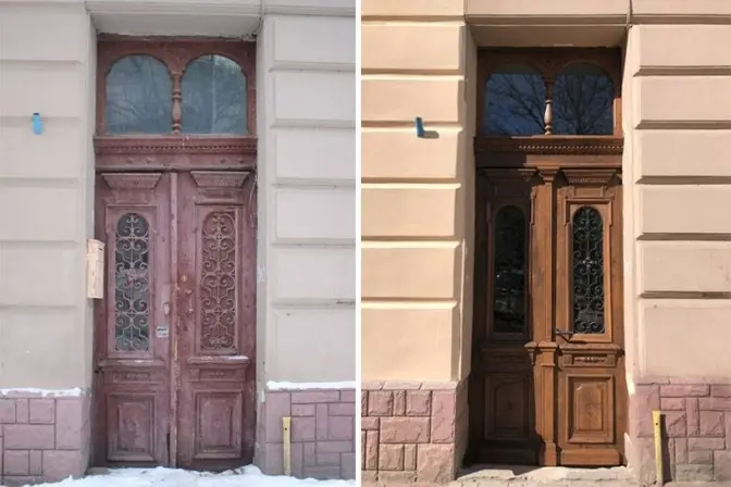У Львові відреставрували історичну браму на площі святого Теодора. Фото до і після