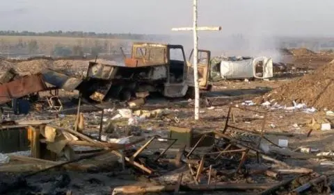 До Львова привезуть хрест, який вцілів в АТО й став символом незламності українців