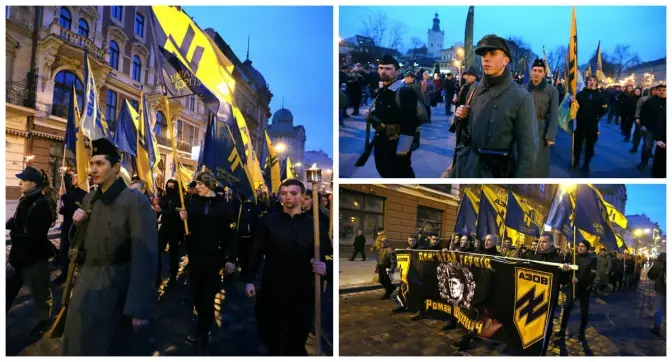 У Львові провели смолоскипну ходу пам’яті Романа Шухевича. Фото