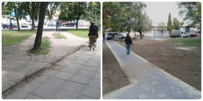 У Львові змінили схему руху в сквері на вулиці Садовій