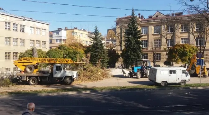 Задля пам’ятника депортованим у Львові зрізали 5 дерев