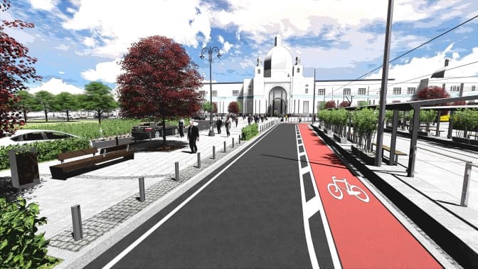 Фонтан, бруківка та підземний паркінг: як може змінитися площа Двірцева. Оновлена візуалізація