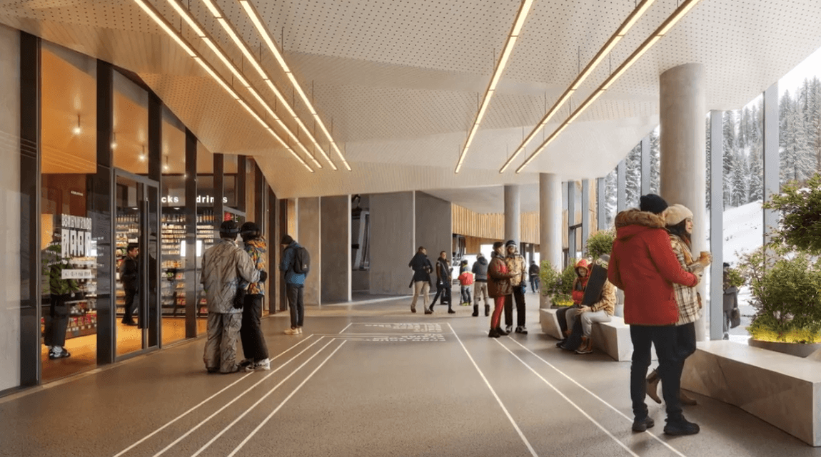 Магазин-кафе у WelcomeCentre на шляху до посадки у гондолу