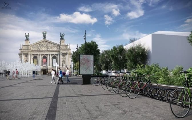 Поблизу Оперного театру висадять платани, аби затінити площу