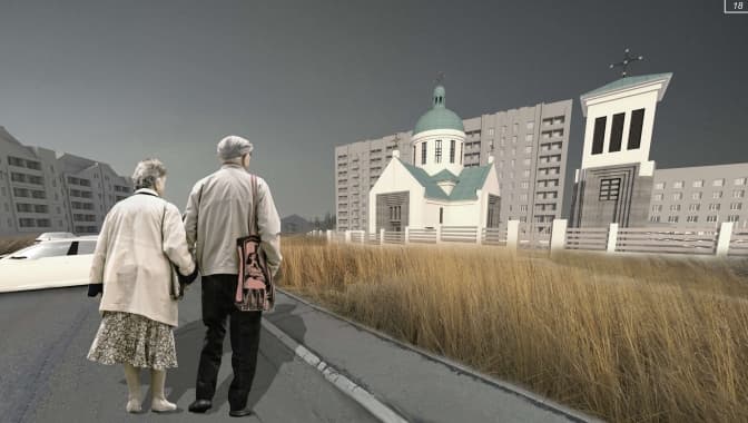 На Тракті Глинянському у Львові планують спорудити храм з дзвіницею. Візуалізація