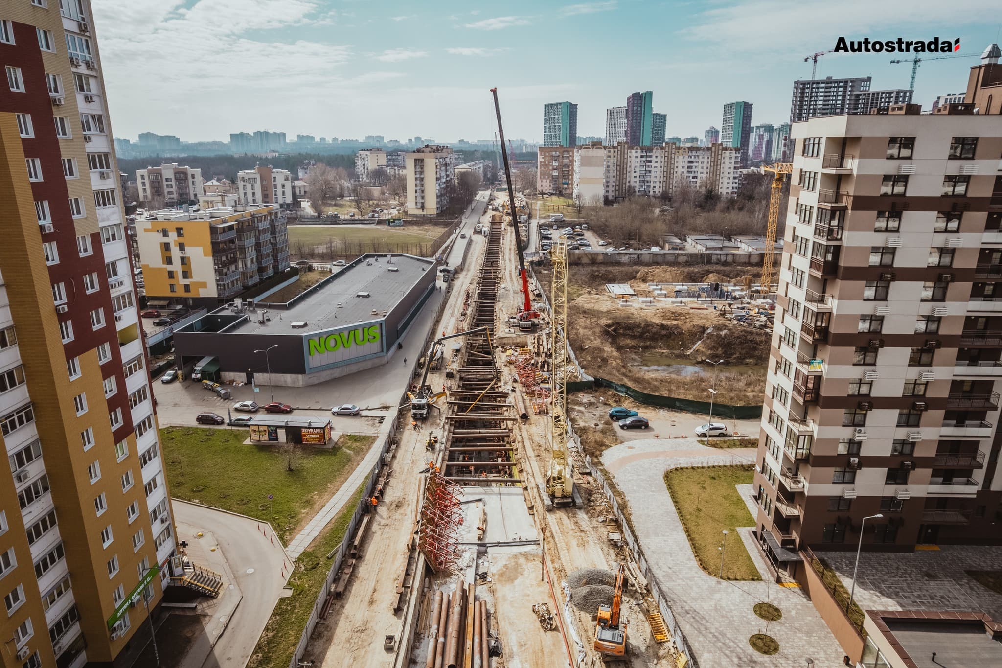Будівництво метро на Виноградар. Фото: Autostrada