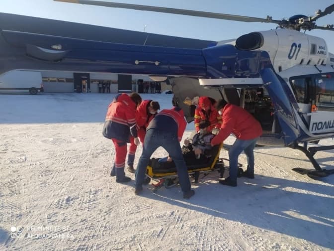 Чотири польоти за день. До львівських лікарень гелікоптером доправили важких пацієнтів