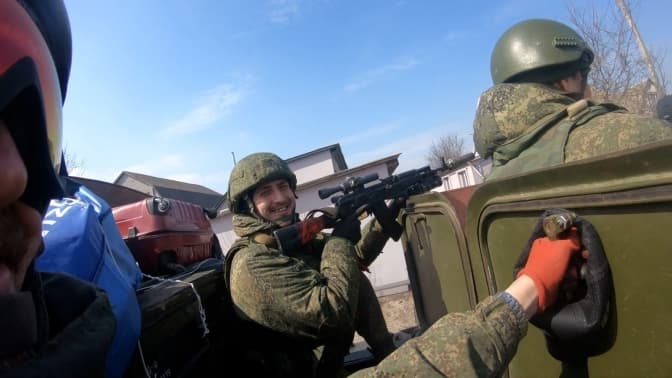 Російські окупанти на Київщині. Фото: НПУ