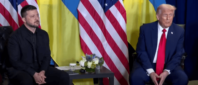 Зеленський і Трамп 23 вересня/ скриншот