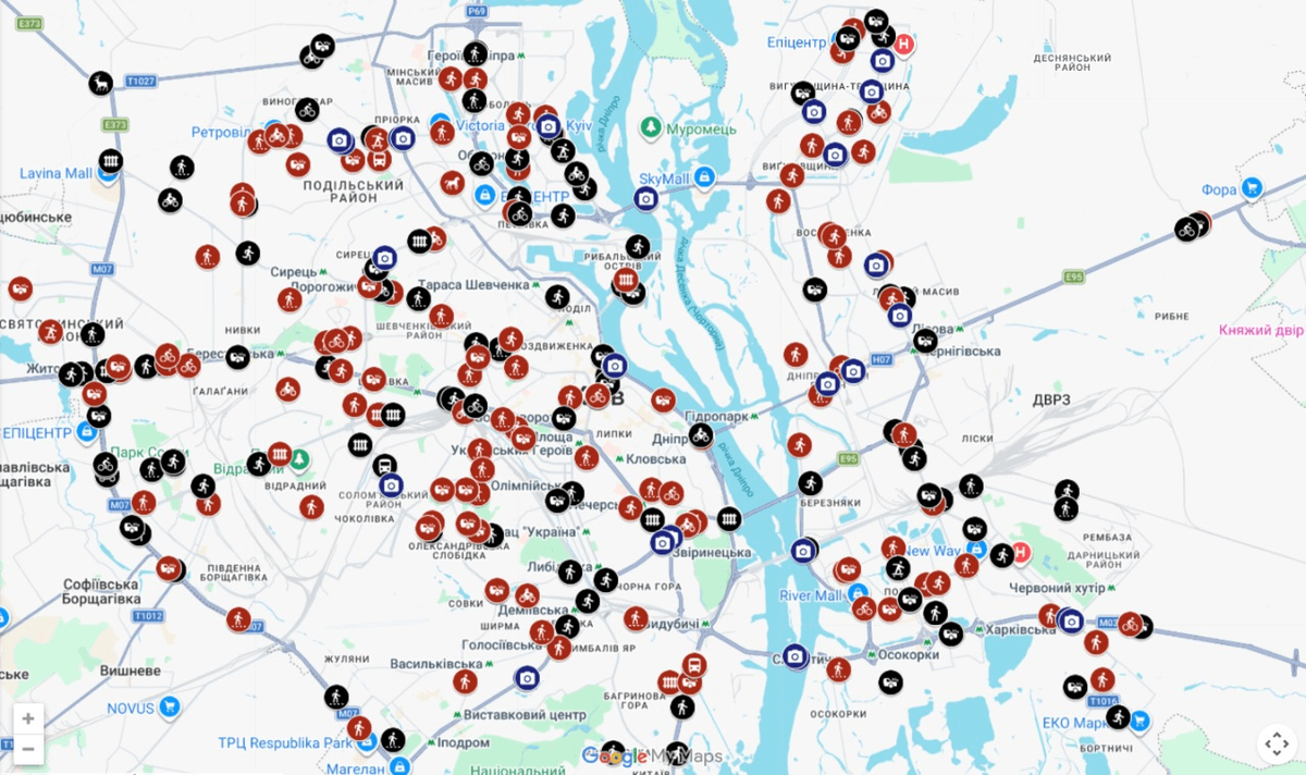 Найнебезпечніші ділянки доріг на одній мапі: у Києві візуалізували статистику ДТП