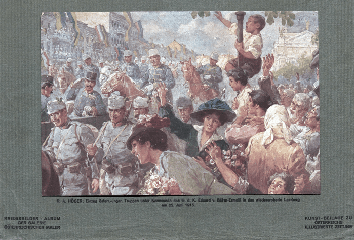 Штурм форту Рясне. Зображення з ілюстрованого німецького періодичного видання часів Першої світової війни / www.ebay.com