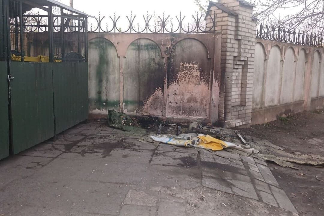 Контейнерний майданчик на вул. Левандівська, 23 після ліквідації пожежі.