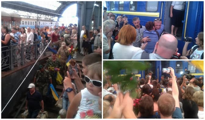 Як львів’яни зустрічали героїчних прикордонників з зони АТО