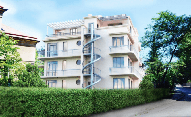 Біля парку культури з'явиться новий готель із рестораном. Візуалізація