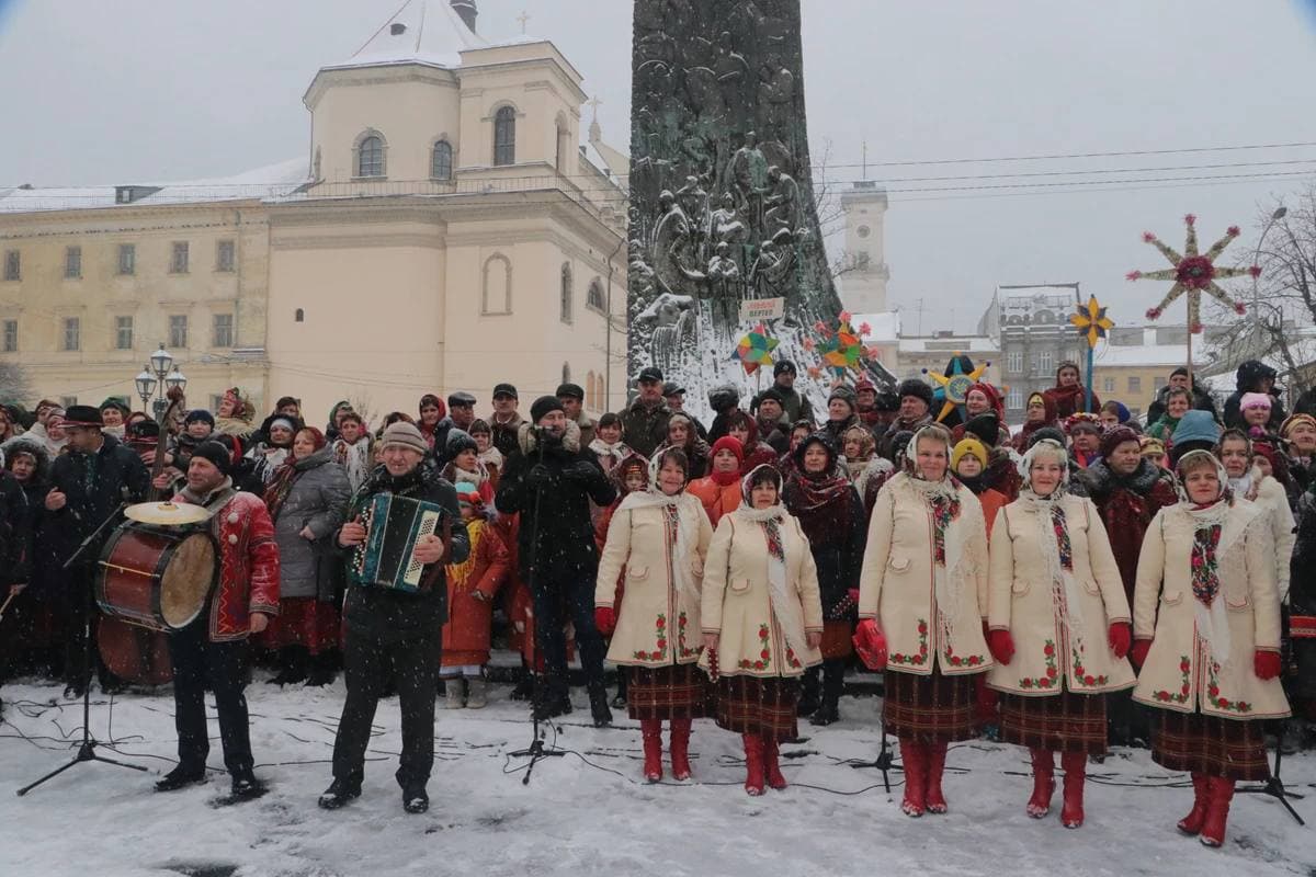 У центрі Львова відбувся фестиваль українського зимового фольклору. Фото