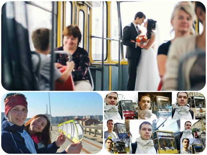 Найкраще селфі у львівському трамваї – весільне