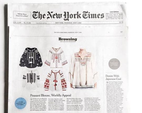 Видання The New York Times назвало вишиванку трендом сезону
