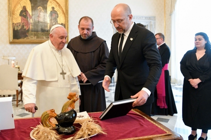 The Pope and Ukraine’s Prime Minister Denys Shmyhal / Photo: Shmyhal’s Official Telegram Channel