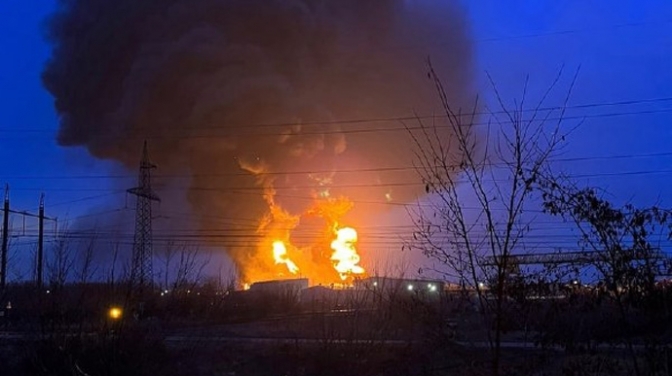 Пожежа на нафтобазі в Бєлгороді