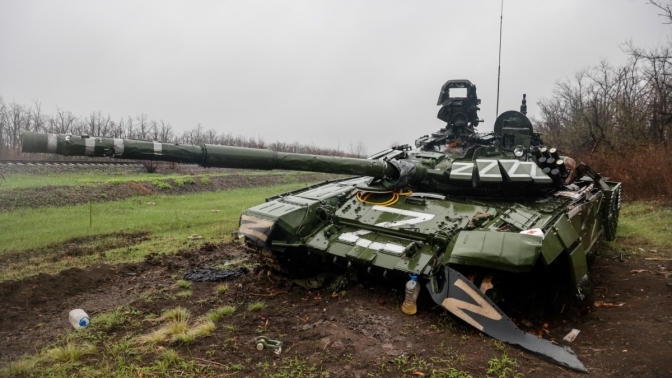 Підбитий російський танк Т- 72БЗ поблизу Донецька / Фото умовне, Радіо Свобода