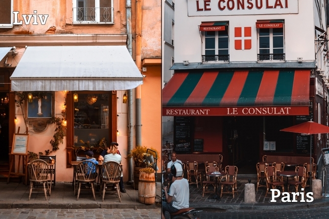 Café society thrives in Lviv, Ukraine, and in Paris.
