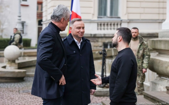Nauseda, Duda and Zelensky are in Lviv / Photo: Associated Press